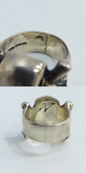 実際に弊社で買取させて頂いた【ギャラ付】CRAZY PIG/クレイジーピッグ PIRATE SKULL パイレーツスカルリング/22号の画像 6枚目