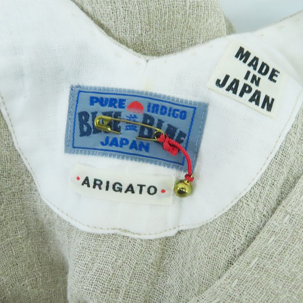 実際に弊社で買取させて頂いたBLUE BLUE/ブルーブルー リネン ハーフスリーブプルオーバーの画像 2枚目