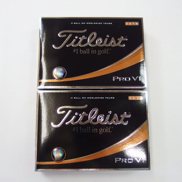 実際に弊社で買取させて頂いた【未使用/オウンネーム入】Titleist/タイトリスト PRO V1 2017年モデル ゴルフボール 2ダースの画像 2枚目
