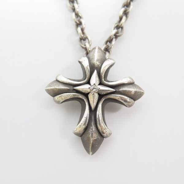 実際に弊社で買取させて頂いたBloody Mary/ブラッディマリー クリスマス限定 ダイヤ付 クロス ネックレスの画像 1枚目