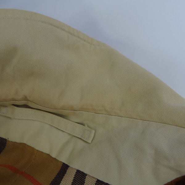 実際に弊社で買取させて頂いたBurberrys/バーバリーズ 裏地チェック柄 ロング丈 ステンカラーコート/52の画像 5枚目