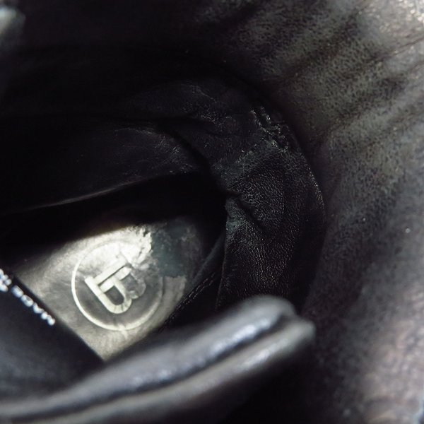 実際に弊社で買取させて頂いたBALMAIN/バルマン ロゴベルト バックル ハイカット レザースニーカー /42の画像 4枚目