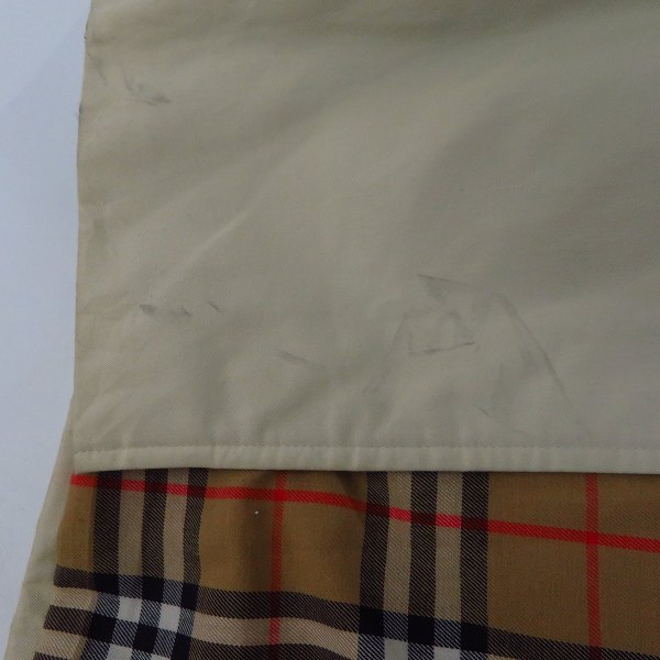 実際に弊社で買取させて頂いたBurberrys/バーバリーズ 裏地チェック柄 ロング丈 ステンカラーコート/52の画像 6枚目