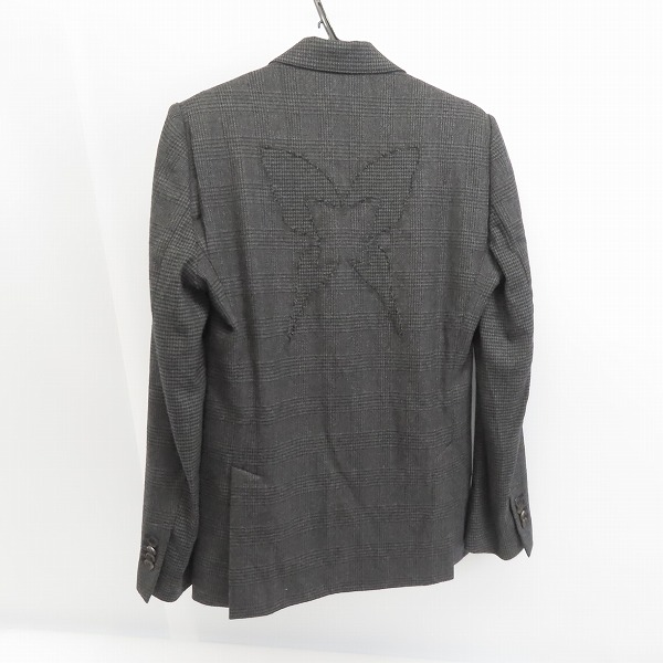 実際に弊社で買取させて頂いたkiryuyrik/キリュウキリュウ ウール 1B テーラードジャケット グレー系/Sの画像 1枚目