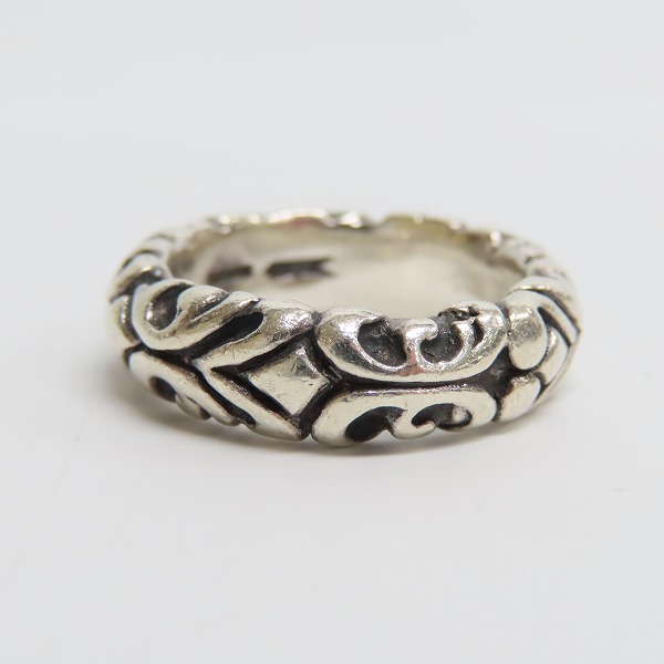 実際に弊社で買取させて頂いたCRAZY PIG/クレイジーピッグ TUDOR BAND RING バンド リング/指輪 20.5号の画像 4枚目