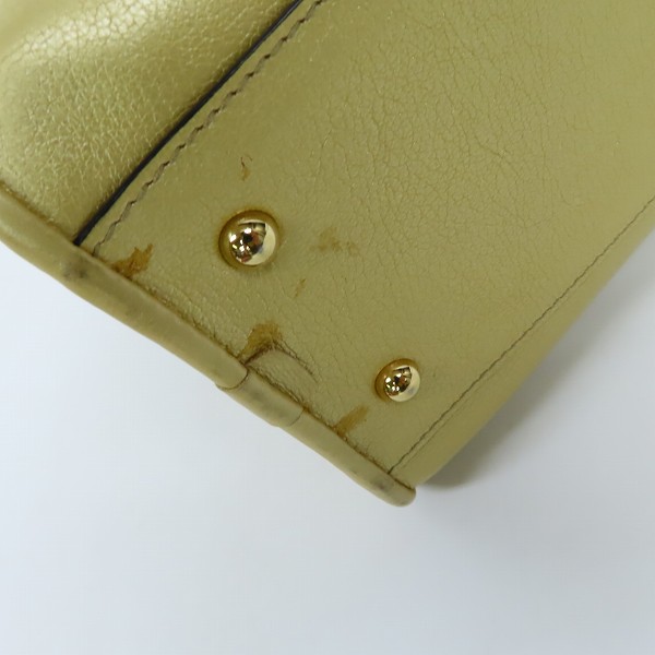 実際に弊社で買取させて頂いたLOEWE/ロエベ ヘリテージ レザー ボーリング/ボストンバッグ  ゴールドの画像 5枚目