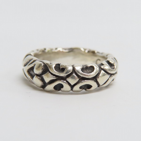 実際に弊社で買取させて頂いたCRAZY PIG/クレイジーピッグ TUDOR BAND RING バンド リング/指輪 20.5号の画像 3枚目