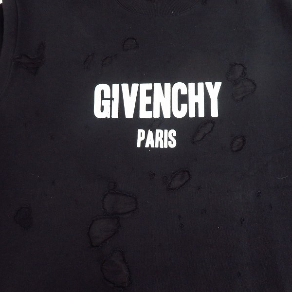 実際に弊社で買取させて頂いたGIVENCHY/ジバンシー 15W ダメージ加工 スウェット 長袖カットソー/トレーナー 7190 653/XLの画像 7枚目