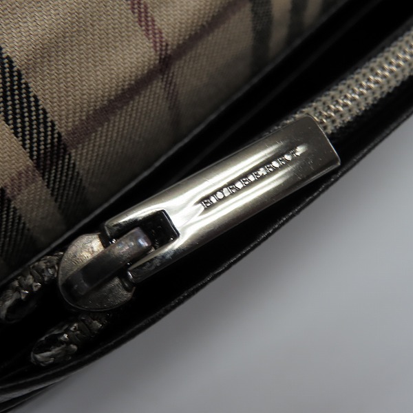 実際に弊社で買取させて頂いたBURBERRY/バーバリー 裏地 ノバチェック 二つ折り長財布の画像 7枚目