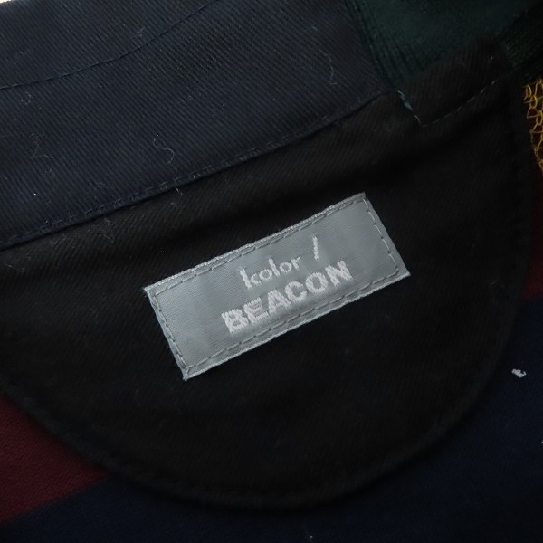 実際に弊社で買取させて頂いたkolor/カラー BEACON ボーダードッキング ポロシャツ/ラガーシャツ 21SBM T06233/1の画像 2枚目