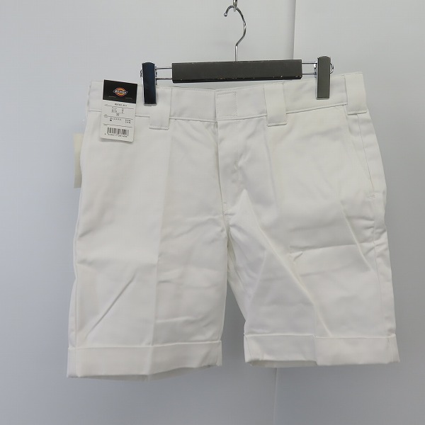 実際に弊社で買取させて頂いた【未使用】Dickies/ディッキーズ SHORTS ORIGINAL HALF PANTS ハーフパンツ/ショーツ ホワイト/白 WD874H3/32 