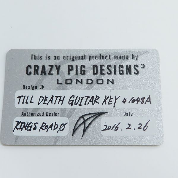 実際に弊社で買取させて頂いた【ギャラ付】CRAZY PIG/クレイジーピッグ TILL DEATH GUITAR KEY #1048Aの画像 8枚目