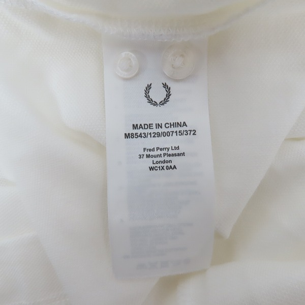 実際に弊社で買取させて頂いたFRED PERRY/フレッドペリー ボタンダウン ポロシャツ M8543 ホワイト/XLの画像 3枚目
