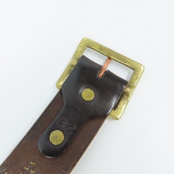 実際に弊社で買取させて頂いたHTC/エイチティーシー Hollywood Trading Company スタッズベルト/32の画像 1枚目