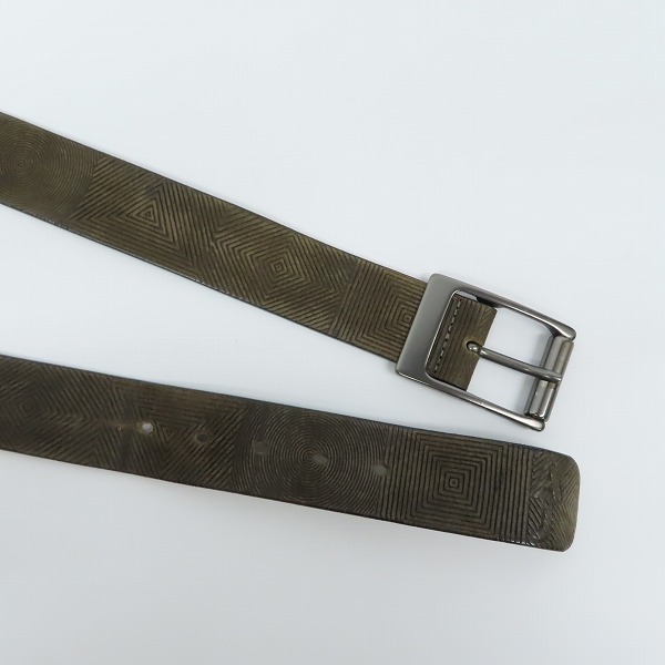 実際に弊社で買取させて頂いたARMANI JEANS/アルマーニ ジーンズ エンボス加工 レザーベルトの画像 2枚目
