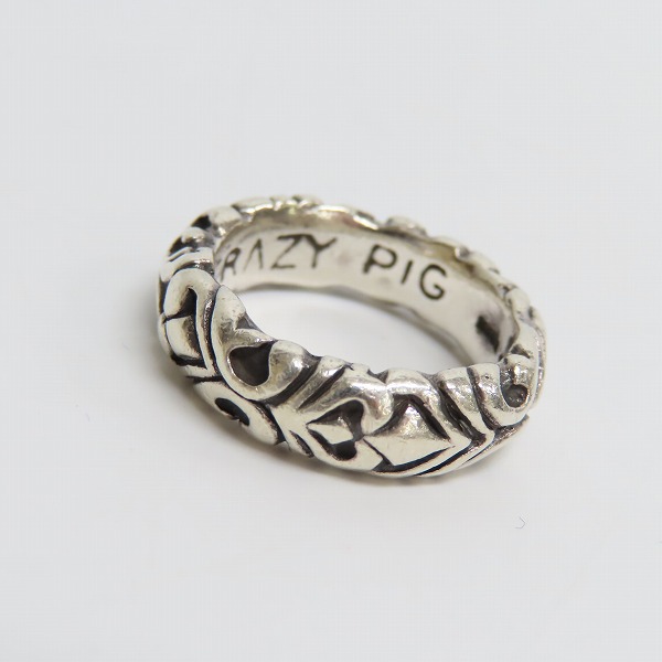 実際に弊社で買取させて頂いたCRAZY PIG/クレイジーピッグ TUDOR BAND RING バンド リング/指輪 20.5号