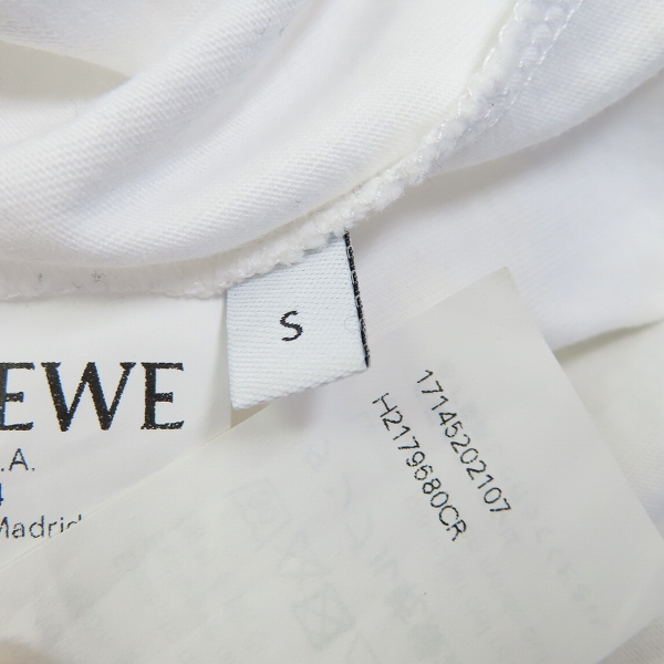 実際に弊社で買取させて頂いたLOEWE/ロエベ ワンポイント ロゴ刺繍 半袖Tシャツ/Sの画像 3枚目