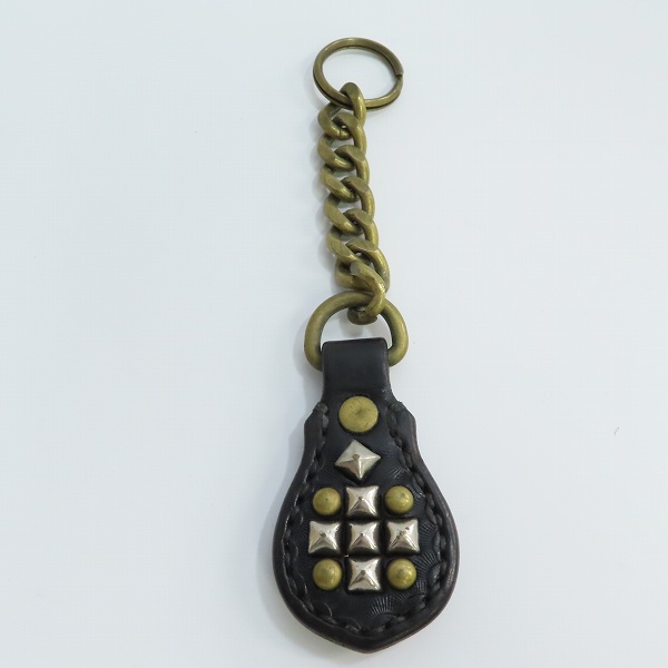 実際に弊社で買取させて頂いたCALEE/キャリー レザー/スタッズ キーホルダー/キーリングの画像 1枚目