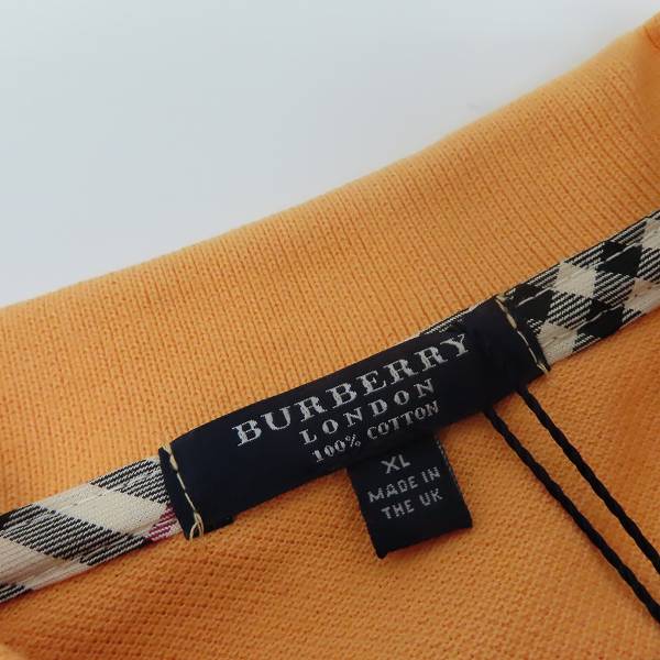実際に弊社で買取させて頂いた【未使用】BURBERRY LONDON/バーバリーロンドン 英国製 半袖ポロシャツ XLの画像 2枚目