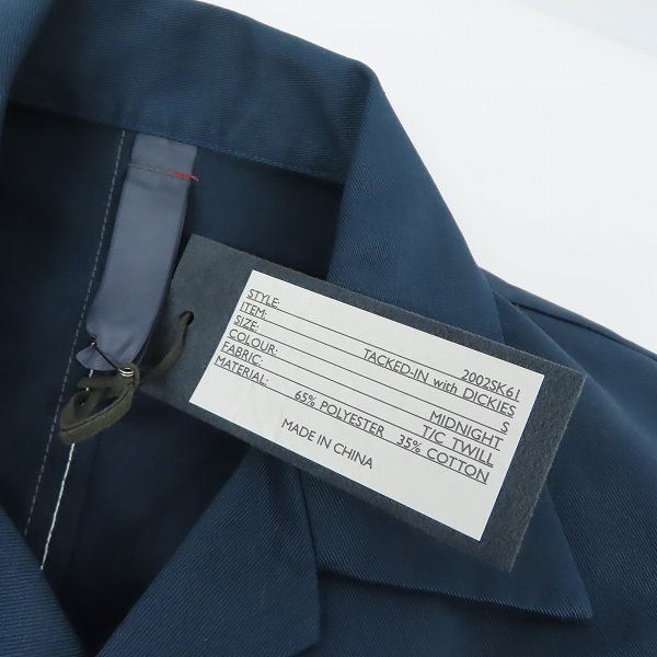 実際に弊社で買取させて頂いた【未使用】SHINYA KOZUKA×DICKIES/シンヤコヅカ×ディッキーズ ワークジャケット ネイビー 2002SK61/Sの画像 7枚目