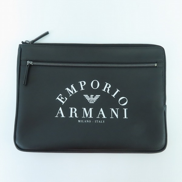 実際に弊社で買取させて頂いたEMPORIO ARMANI/エンポリオアルマーニ クラッチバッグ/セカンドバッグ ブラックの画像 0枚目
