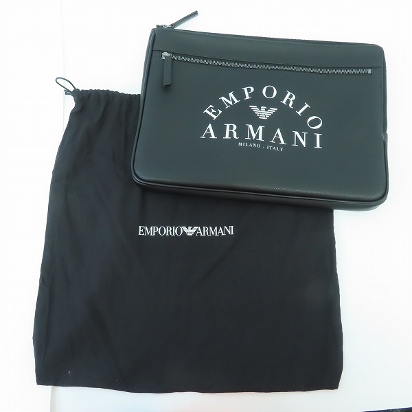 実際に弊社で買取させて頂いたEMPORIO ARMANI/エンポリオアルマーニ クラッチバッグ/セカンドバッグ ブラックの画像 5枚目