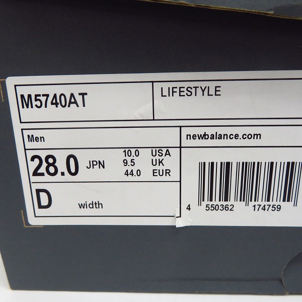 実際に弊社で買取させて頂いたNew Balance×atmos/ニューバランス×アトモス Beachside M5740AT/28の画像 7枚目