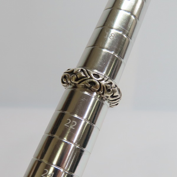 実際に弊社で買取させて頂いたCRAZY PIG/クレイジーピッグ TUDOR BAND RING バンド リング/指輪 20.5号の画像 8枚目