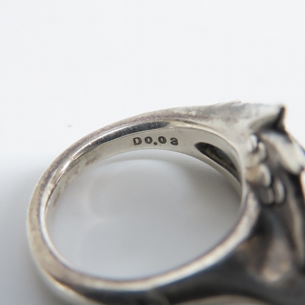 実際に弊社で買取させて頂いたBloody Mary/ブラッディマリー 雛鳥 ビビットリング ｗ/ブルーダイヤモンド/11号の画像 8枚目