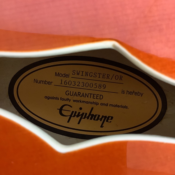 実際に弊社で買取させて頂いた★Epiphone/エピフォン SWINGSTER OR フルアコ エレキギターの画像 5枚目