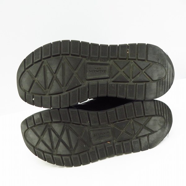 実際に弊社で買取させて頂いたBALMAIN/バルマン ロゴベルト バックル ハイカット レザースニーカー /42の画像 2枚目