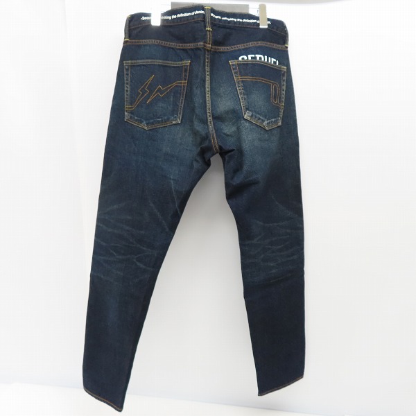 実際に弊社で買取させて頂いたSEQUEL×fragment design/シークエル×フラグメントデザイン POP BY JUN 19AW デニムパンツ/Mの画像 1枚目