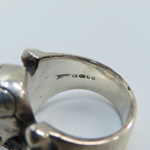 実際に弊社で買取させて頂いた【ギャラ付】CRAZY PIG/クレイジーピッグ LARGE 3D SKULL&CB ラージスカルスリィーディークロスボーンスカル リング/19号の画像 6枚目