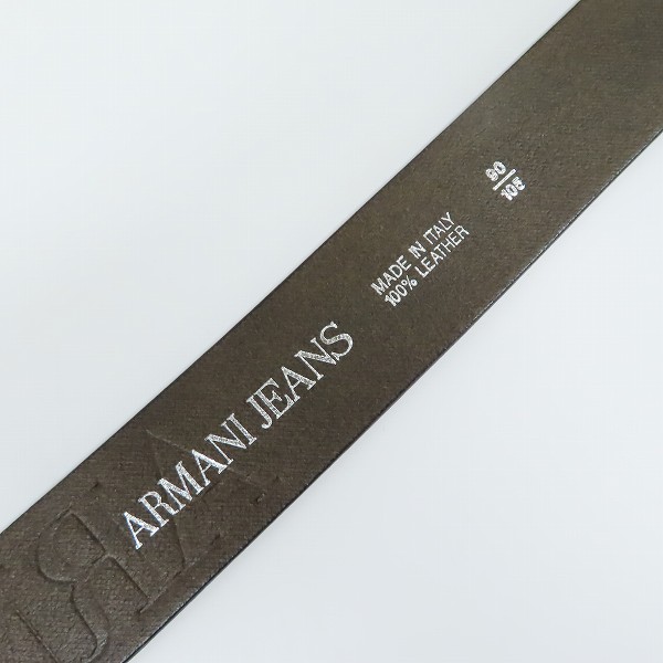 実際に弊社で買取させて頂いたARMANI JEANS/アルマーニ ジーンズ エンボス加工 レザーベルトの画像 1枚目