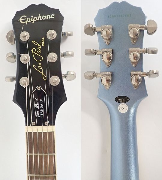 実際に弊社で買取させて頂いた★Epiphone/エピフォン Les Paul Standard/レスポール スタンダード メタリックブルー ギグケース付 の画像 2枚目