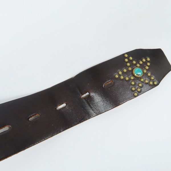 実際に弊社で買取させて頂いたHTC/エイチティーシー Hollywood Trading Company スタッズベルト/32の画像 6枚目