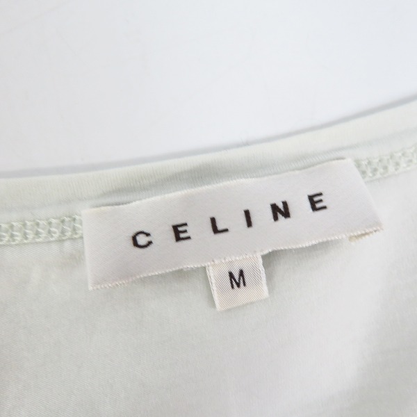実際に弊社で買取させて頂いたCELINE/セリーヌ ラインストーンロゴ レディース Tシャツ/Mの画像 2枚目