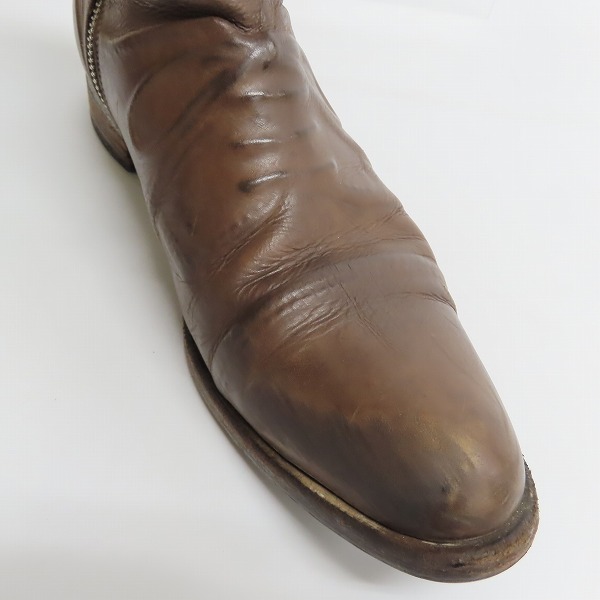 実際に弊社で買取させて頂いたMIHARA YASUHIRO/ミハラヤスヒロ 炙り出しサイドジップシューズ/26の画像 6枚目