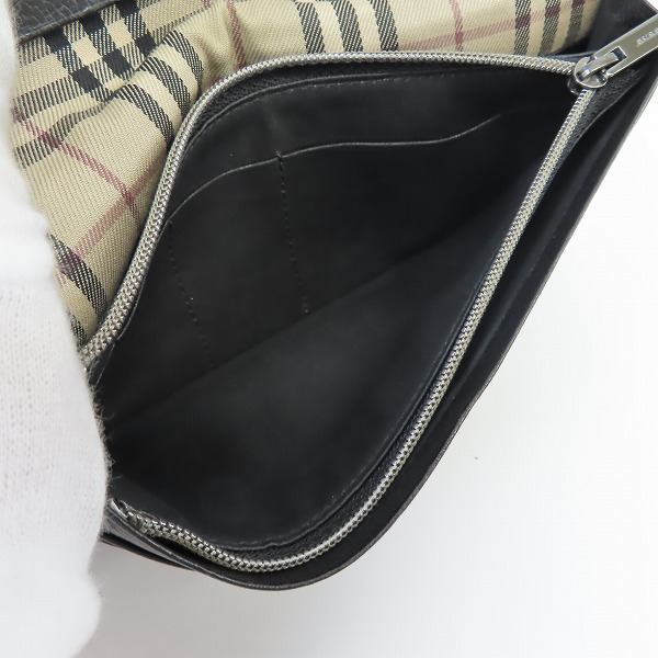 実際に弊社で買取させて頂いたBURBERRY/バーバリー 裏地 ノバチェック 二つ折り長財布の画像 4枚目