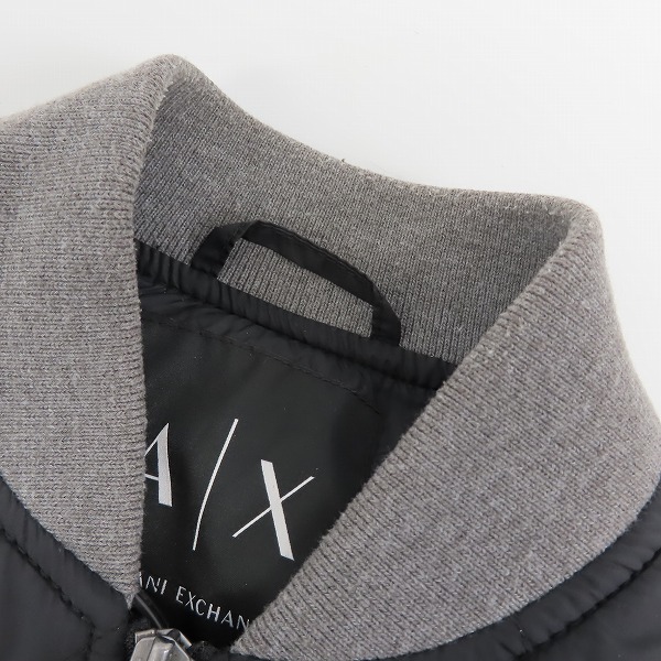 実際に弊社で買取させて頂いたARMANI EXCHANGE/アルマーニエクスチェンジ  QUILTED FRONT BOMBER JACKET/ナイロン切り替え ジャケット 3YZBBA ZJL5Z/Sの画像 5枚目