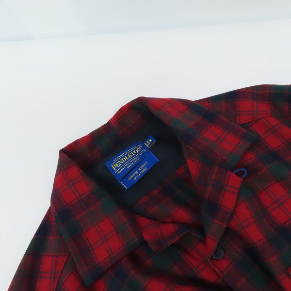 実際に弊社で買取させて頂いたPENDLETON/ペンドルトン L/S 長袖 チェック柄 ウール オープンカラーシャツ Size：Mの画像 4枚目