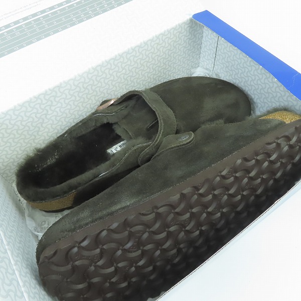 実際に弊社で買取させて頂いたBIRKENSTOCK/ビルケンシュトック BOSTON BS/ボストン スエード ファー スリッポン/サンダル 0060461/28の画像 7枚目