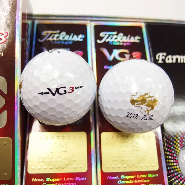 実際に弊社で買取させて頂いた【未使用/マーク入り含】Titleist VG3/SPALDING COLOR TOUR COMP II等 ゴルフボール 3ダースの画像 1枚目