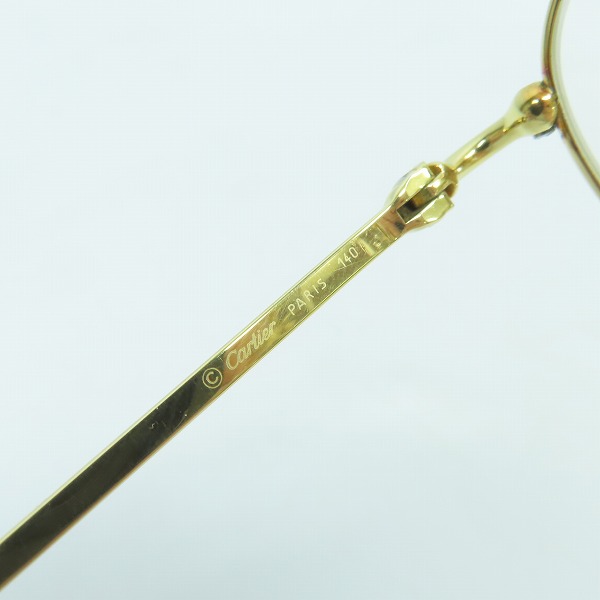実際に弊社で買取させて頂いたCartier/カルティエ メガネ/アイウェア 度入り ゴールドの画像 6枚目