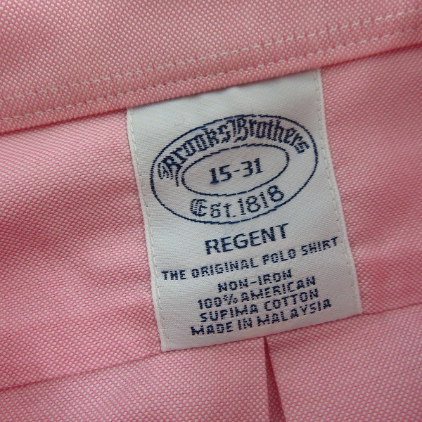 実際に弊社で買取させて頂いたBROOKS BROTHERS/ブルックスブラザーズ ボタンダウンシャツ/15-31の画像 2枚目