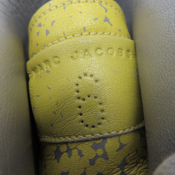 実際に弊社で買取させて頂いたMARC JACOBS/マークジェイコブス YELLOW PRINT COMBO High/イエロー プリント コンボ ハイ スニーカー Size：6の画像 5枚目