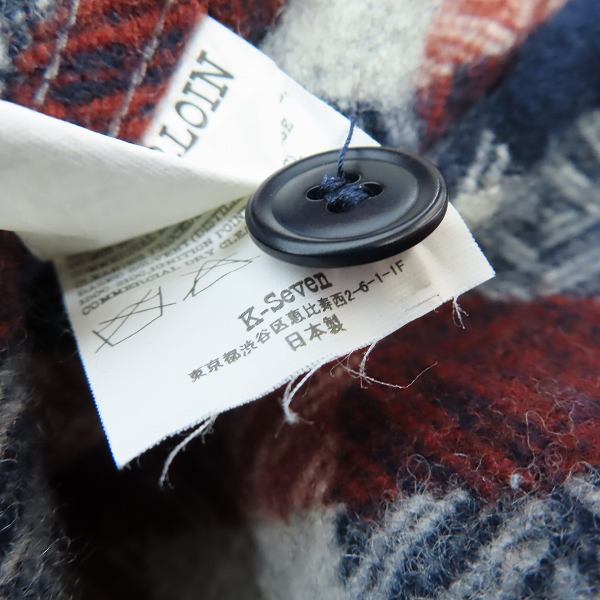 実際に弊社で買取させて頂いたTENDERLOIN/テンダーロイン ウール チェック柄 ジャケット/シャツ Sの画像 4枚目