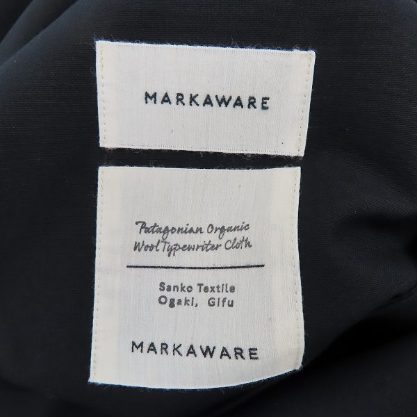 実際に弊社で買取させて頂いたMARKAWARE/マーカウェア DRIVING JACKET - PATAGONIA ORGANIC WOOL TYPEWRITER CLOTH  A20C-04JK01C/2の画像 2枚目