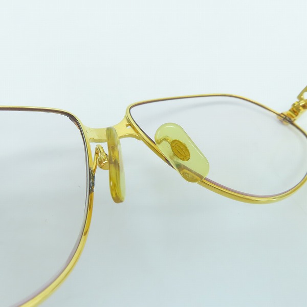 実際に弊社で買取させて頂いたCartier/カルティエ メガネ/アイウェア 度入り ゴールドの画像 3枚目