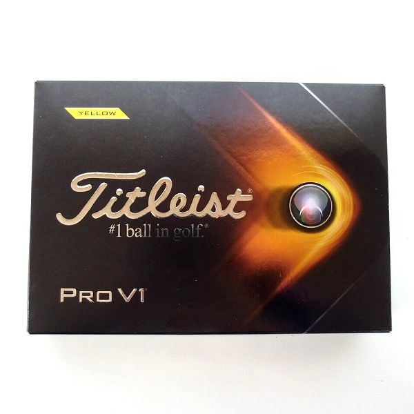実際に弊社で買取させて頂いた【未使用】Titleist/タイトリスト 2021年モデル PRO V1 イエロー ゴルフボール1ダースの画像 2枚目